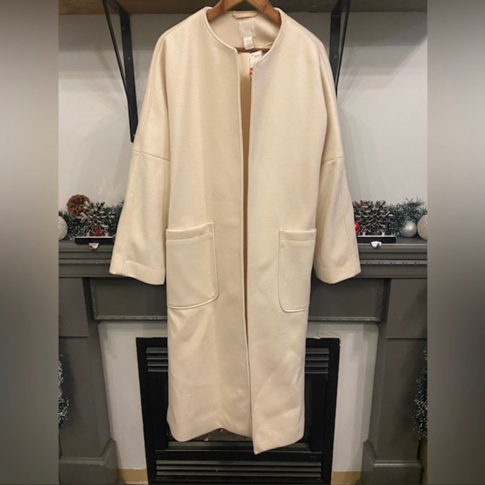 Oversized open trench coat